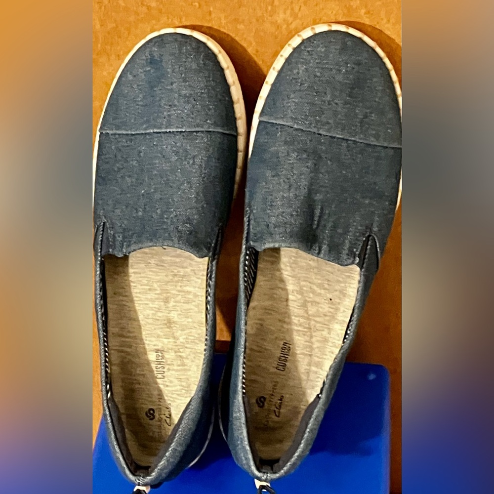 Cloudsteppers by Clarks Denim Blue Slip-On Casual Sneakers